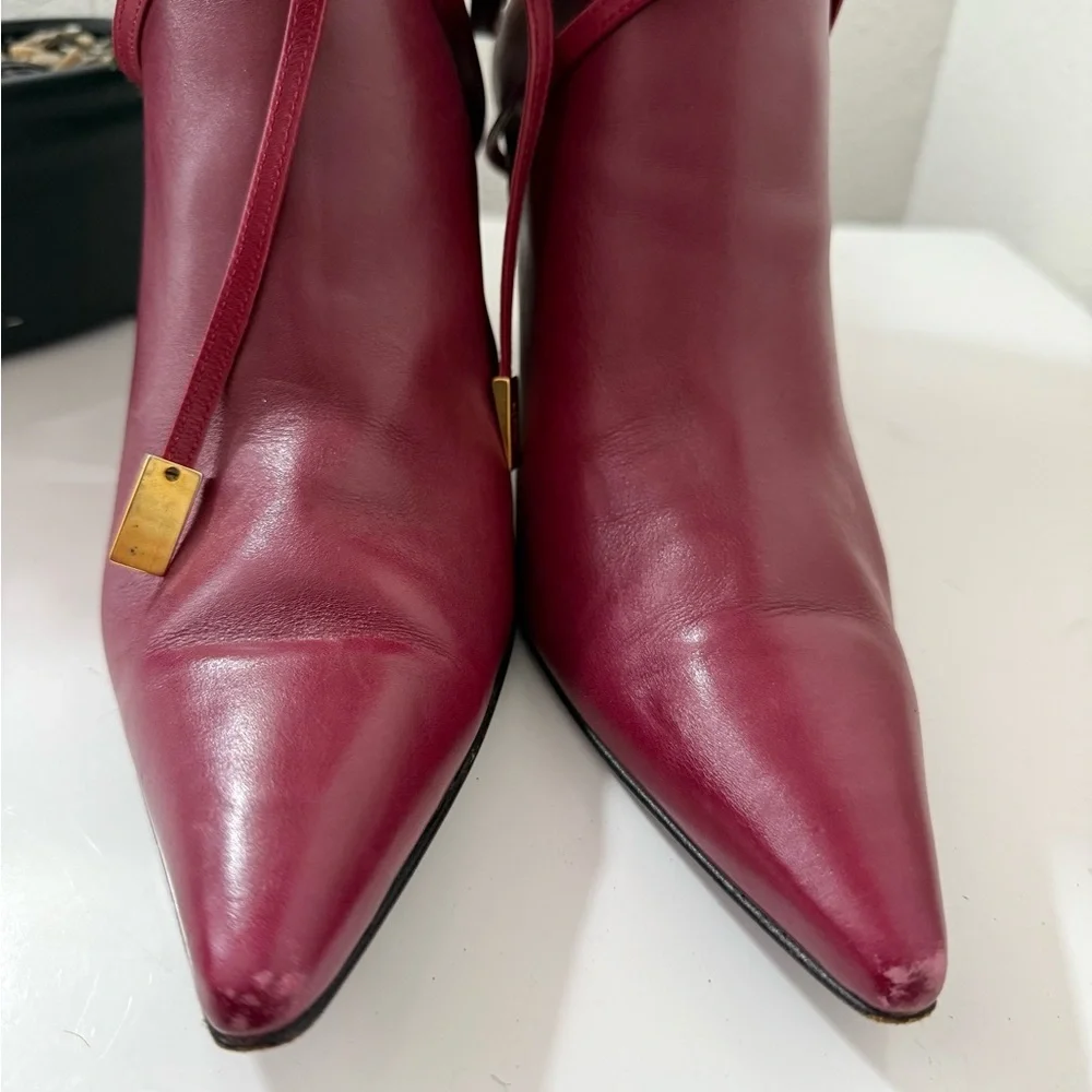 Versace Red Heeled Boots - Picture 4 of 10
